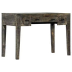 vidaXL Bureau noir 110x50x75 cm Bois de manguier massif