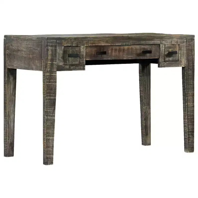 vidaXL Bureau noir 110x50x75 cm Bois de manguier massif