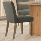 Ensemble table à manger ronde 5 pièces et 4 chaises rembourrées, ensemble de table à piédestal en bois moderne pour cuisine, coin petit-déjeuner ou salle à manger-Panipeachy