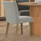 Ensemble table à manger ronde 5 pièces et 4 chaises rembourrées, ensemble de table à piédestal en bois moderne pour cuisine, coin petit-déjeuner ou salle à manger-Panipeachy