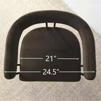 Ensemble de salle à manger 7 pièces avec chaises en velours, table ovale noire moderne et fauteuils rembourrés avec pieds en métal pour salle à manger - Panipeachy