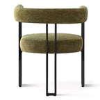 7-Piece Round Dining Table Set with 6 Upholstered Chenille Chairs, 52 Modern Pedestal Table with Metal Leg Dining Chairs for Kitchen-Panipeachy