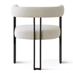 7-Piece Round Dining Table Set with 6 Upholstered Chenille Chairs, 52 Modern Pedestal Table with Metal Leg Dining Chairs for Kitchen-Panipeachy