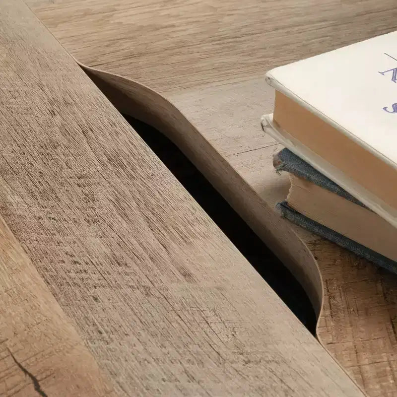 Table basse carrée moderne GDFStudio Fairview avec plateau de jeu et rangement caché