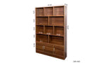 TUYOHW 4-Tier Tall Bookshelves with 10 Cubes and 3 Doors,Open Shelf Bookshelf with Storage Cabinet,Wood Bookcases for Living Room,Office