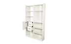 TUYOHW 4-Tier Tall Bookshelves with 10 Cubes and 3 Doors,Open Shelf Bookshelf with Storage Cabinet,Wood Bookcases for Living Room,Office