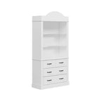 Hitow Meuble de Rangement de Cuisine Autonome Armoire de Rangement avec 4 Tiroirs/Étagères Ouvertes Meuble Organisateur pour Cuisine et Bar à Café