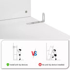 Hitow Meuble de Rangement de Cuisine Autonome Armoire de Rangement avec 4 Tiroirs/Étagères Ouvertes Meuble Organisateur pour Cuisine et Bar à Café