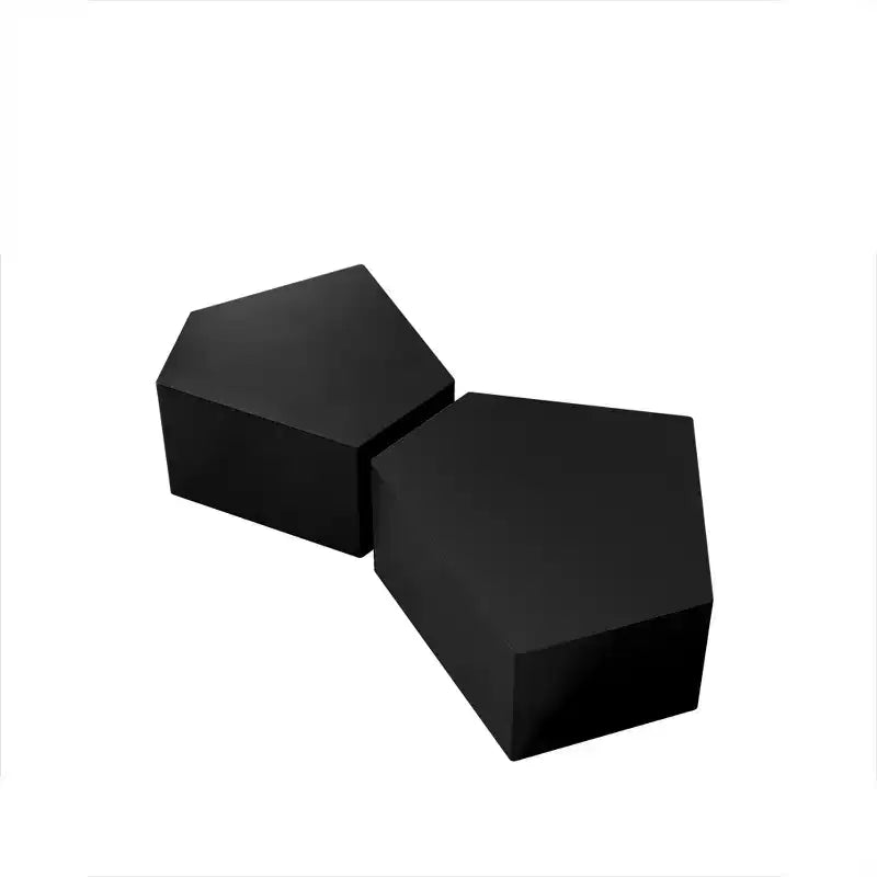 TUYOHW Irrugular Pentagon Coffee Table,Set of 2,Geometric End Table,24/29 Accent Center Table for Living Room,Side Table Set,110lbs Capacity