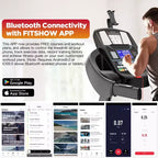 Folding Treadmill w/ 20% Auto Incline, 320 lbs Capacity Treadmill, 5HP Brushless Motor,Smart APP Control, 12mph, Dual HiFi Speakers, Walking Running