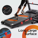 Folding Treadmill w/ 20% Auto Incline, 320 lbs Capacity Treadmill, 5HP Brushless Motor,Smart APP Control, 12mph, Dual HiFi Speakers, Walking Running