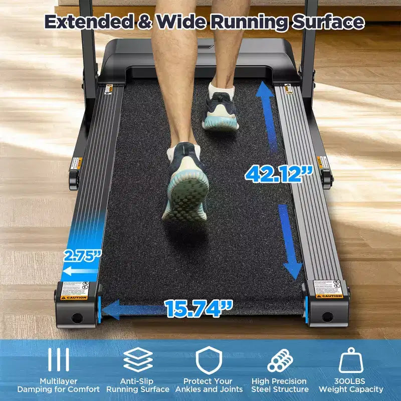 3.25HP Treadmills on Sale for Home, Electric Treadmill 300 LBS Capacity, Foldable Treadmill with Incline, Running Machine w/64 Preset Programs
