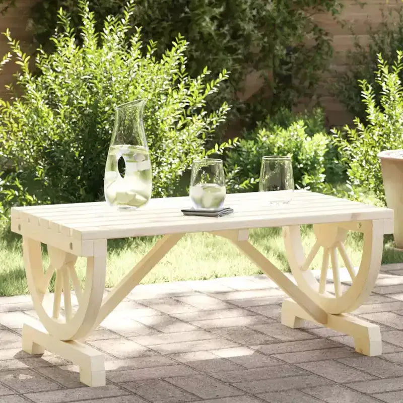 vidaXL Garden Coffee Table Brown Solid Fir Wood