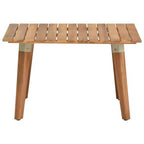 vidaXL Patio Coffee Table 23.6x23.6x14.2 Solid Acacia Wood