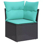 vidaXL Patio Sofa Set with Cushions Modular Outdoor Seating 9 Piece Poly Rattan