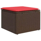 vidaXL Patio Sofa Set with Cushions Modular Outdoor Seating 9 Piece Poly Rattan