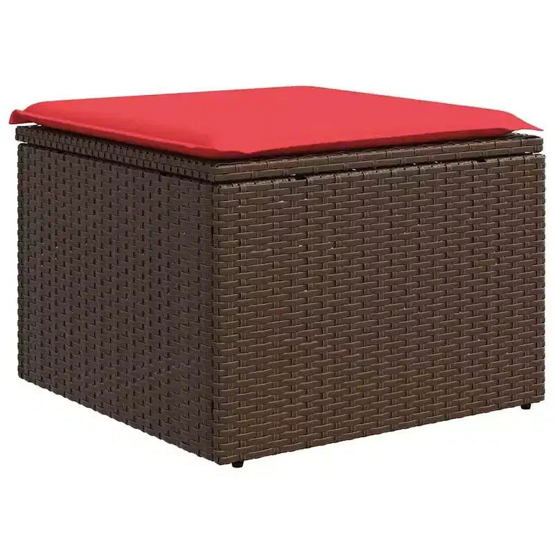 vidaXL Patio Sofa Set with Cushions Modular Outdoor Seating 9 Piece Poly Rattan