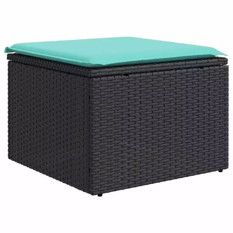 vidaXL Patio Sofa Set with Cushions Modular Outdoor Seating 9 Piece Poly Rattan