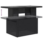vidaXL Salon de jardin 6 pièces avec coussins résine tressée noir