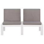 vidaXL Garden Lounge Set White Plastic Medium Seats Many