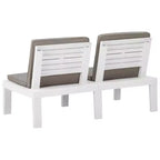 vidaXL Garden Lounge Set White Plastic Medium Seats Many