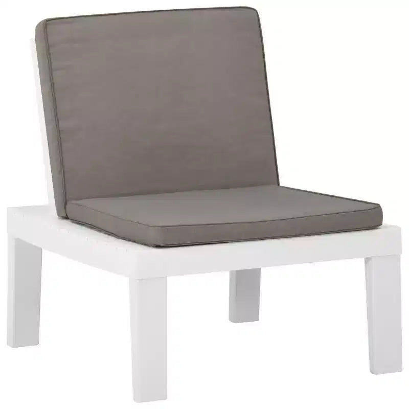 vidaXL Garden Lounge Set White Plastic Medium Seats Many