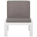 vidaXL Garden Lounge Set White Plastic Medium Seats Many