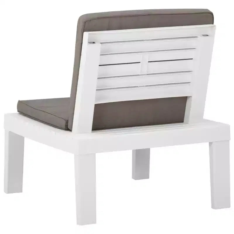 vidaXL Garden Lounge Set White Plastic Medium Seats Many