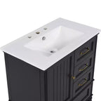 30 Small Bathroom Vanity Sink Combo with Storage , Wood Bathroom Floor Cabinet with Drawers and Door
