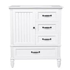 30 Small Bathroom Vanity Sink Combo with Storage , Wood Bathroom Floor Cabinet with Drawers and Door
