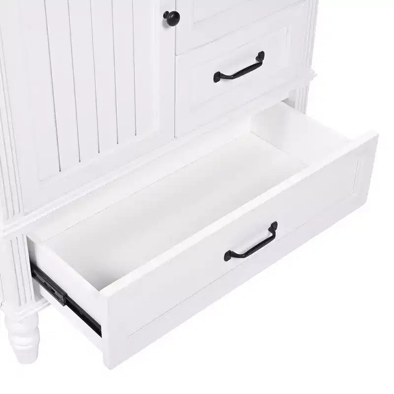 30 Small Bathroom Vanity Sink Combo with Storage , Wood Bathroom Floor Cabinet with Drawers and Door