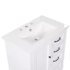 30 Small Bathroom Vanity Sink Combo with Storage , Wood Bathroom Floor Cabinet with Drawers and Door