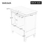 30 Small Bathroom Vanity Sink Combo with Storage , Wood Bathroom Floor Cabinet with Drawers and Door