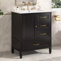 30 Small Bathroom Vanity Sink Combo with Storage , Wood Bathroom Floor Cabinet with Drawers and Door
