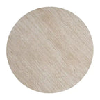 Table basse ronde de 31,5 po, plateau en motif marbre et base en bois brun entrecroisé, table d'appoint de salon moderne - ModernLuxe