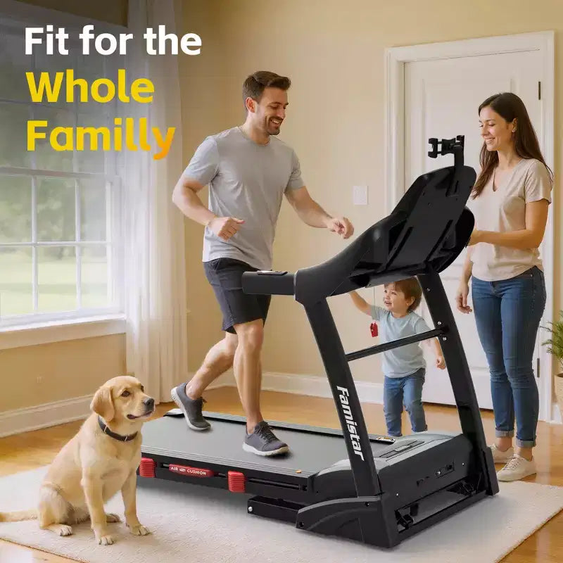 Tapis de course pour la maison, tapis roulant 5,1 CV avec inclinaison de 20 %, tapis de course avec capacité de poids de 180 kg, tapis roulant 19 km/h avec 64 programmes prédéfinis, maison, bureau et salle de sport