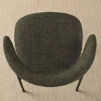 Upholstered Dining Chairs Set of 2, Modern Kitchen Side Chairs with Open Back, Soft Fabric Seat & Black Metal Legs - Panipeachy