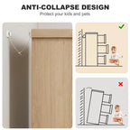 Commode double 7 tiroirs moderne avec poignées encastrées pour chambre à coucher ou chambre de bébé