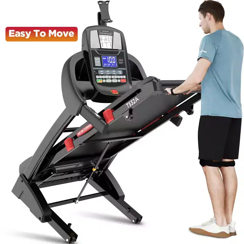 4.5HP Folding Treadmill for Home/Office,20% Adjustable Incline, APP Control, 71 Programs