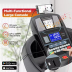 4.5HP Folding Treadmill for Home/Office,20% Adjustable Incline, APP Control, 71 Programs