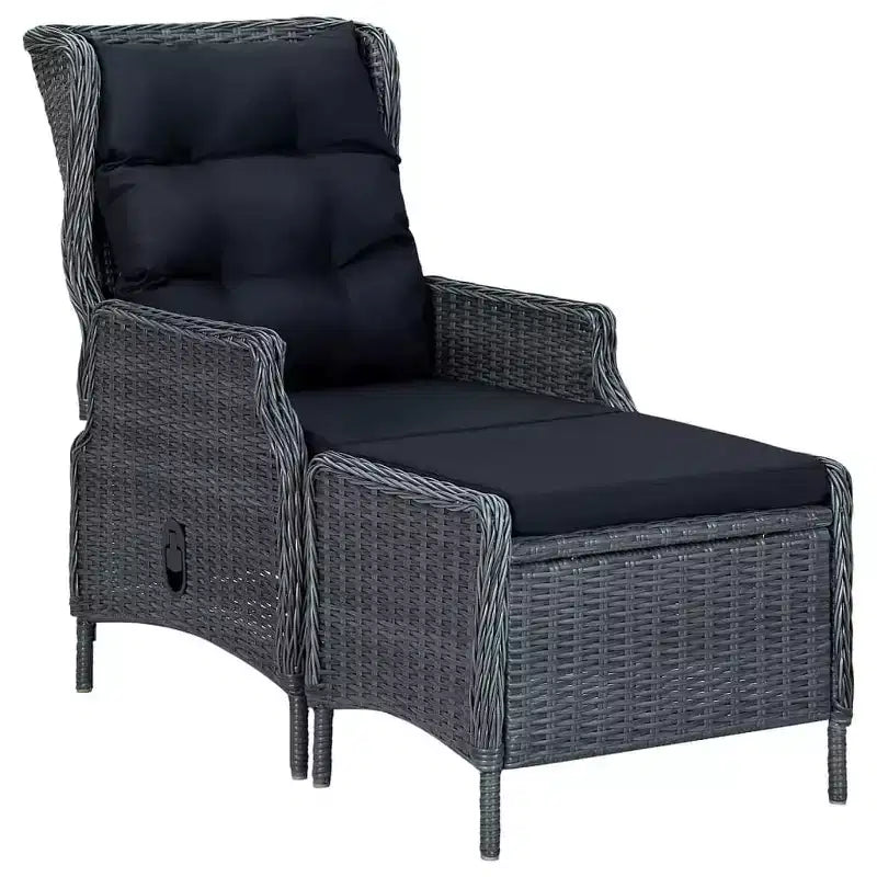 vidaXL 9 Piece Patio Dining Set Dark Gray