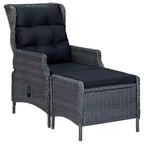 vidaXL 9 Piece Patio Dining Set Dark Gray