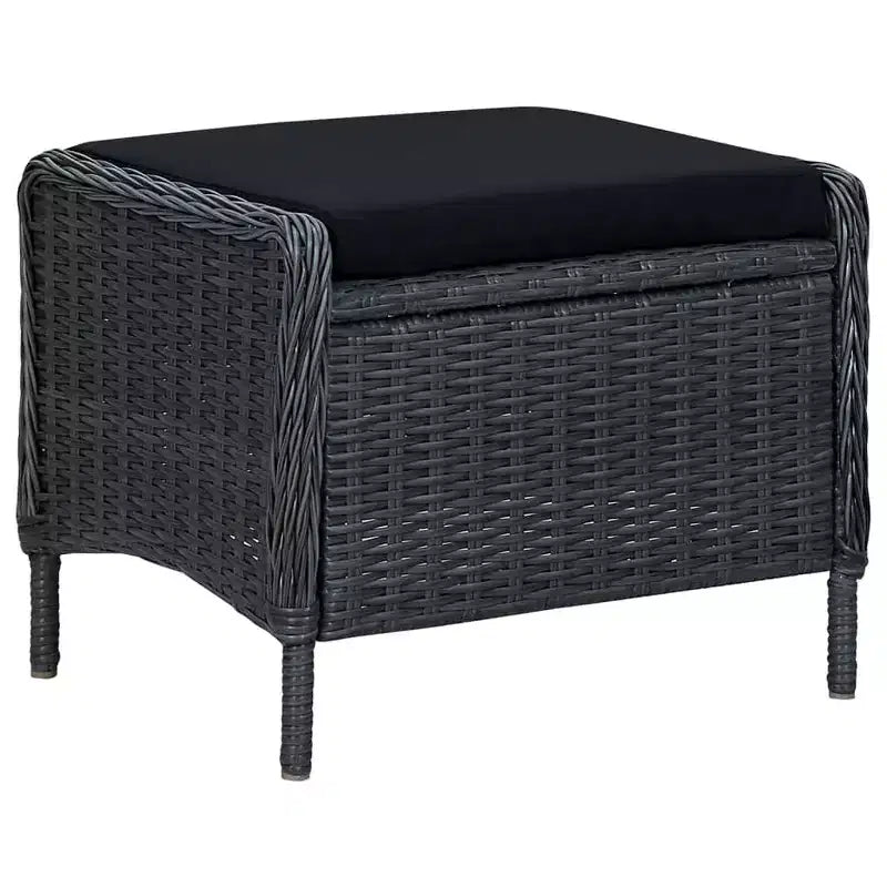 vidaXL 9 Piece Patio Dining Set Dark Gray