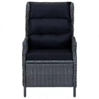 vidaXL 9 Piece Patio Dining Set Dark Gray