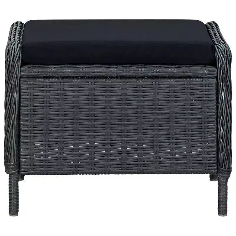 vidaXL 9 Piece Patio Dining Set Dark Gray