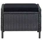 vidaXL 9 Piece Patio Dining Set Dark Gray
