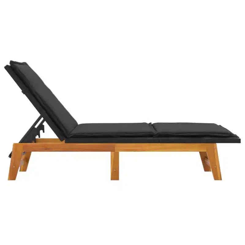vidaXL Bain de soleil Noir et marron résine tressée 200 cm de long