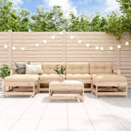 vidaXL Ensemble de salon de jardin bois de pin massif beige 7 pièces Modulable