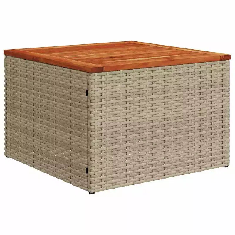 vidaXL Salon de jardin 10 pcs avec coussins Résine tressée Beige