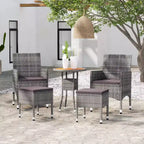 vidaXL Garden Lounge Set Black, Cream White